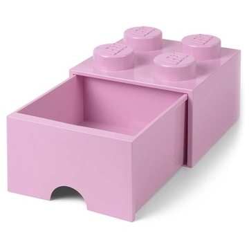 LEGO 40051738 Контейнер из кирпича с ящиком 2х2 розовый
