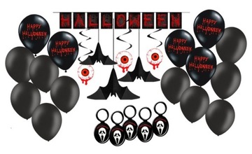 BALONY w zestaw na PARTY HALLOWEEN Krzyk z baner i