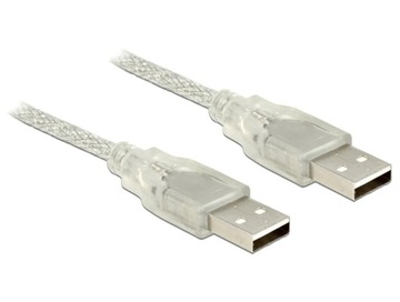 DeLOCK 83889 kabel USB 2 m USB 2.0 USB A Przezroczysty