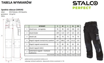 РАБОЧИЕ БРЮКИ STALCO CANVAS M 50 S-78923