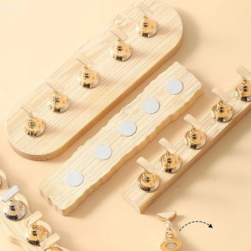 Деревянный держатель для ногтей с магнитными дисплеями для кончиков ногтей