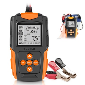 TESTER AKUMULATOR W SAMOCHODOWEGO INTELIGENTNY 3AH 200AH 12V 24V LCD 2 7