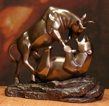 ФИГУРА БЫКА И МЕДВЕДЯ ПАЛА СИМВОЛ В ПОДАРОК