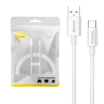 BASEUS MOCNY PRZEWÓD DO TELEFONU USB-A DO USB TYPU C QC PD 100W 6A 1.5M