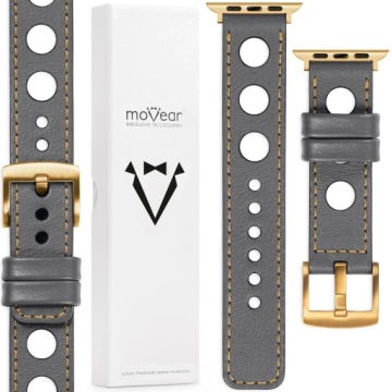 Kožený řemínek pro Apple Watch 10 9 8 7 6 5 4-1 Se 42/41/40/38 Polský Movear