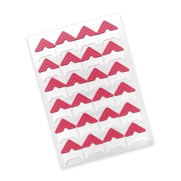 Уголки для наклеивания фотографий, конусы х24 КРАСНЫЕ