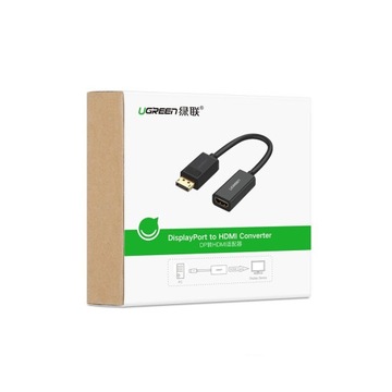 UGREEN АДАПТЕР АДАПТЕР ОТ DISPLAYPORT НА HDMI КАБЕЛЬ ПРОВОД 0,2 м