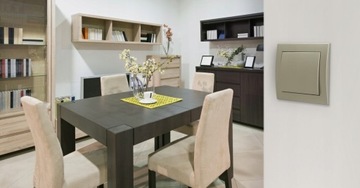 OSPEL KIER LP-3WS коричневый выключатель с подсветкой