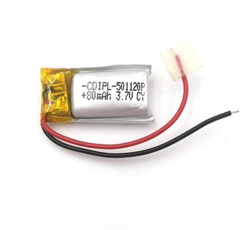 Akumulator Lipo 501220 3,7V 80mAh POS Bluetooth