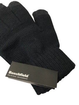 Черная шляпа + сенсорные перчатки Beechfield.