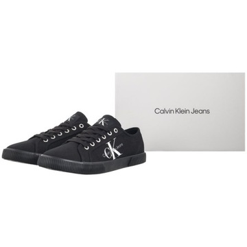 Buty Tenisówki Męskie Calvin Klein Ess Vulcanized Triple Black Czarne