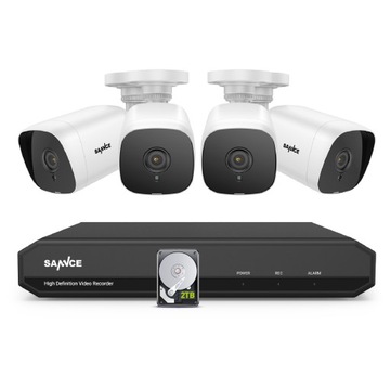 SANNCE 8-kanałowy zestaw do monitoringu 1080p-2TB