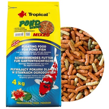 Tropical Pond Sticks Mixed 50l 4kg pokarm dla ryb oczko