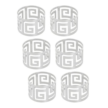 6 шт. Кольца для салфеток Тканевые салфетки Элегантные обеденные столы Argent