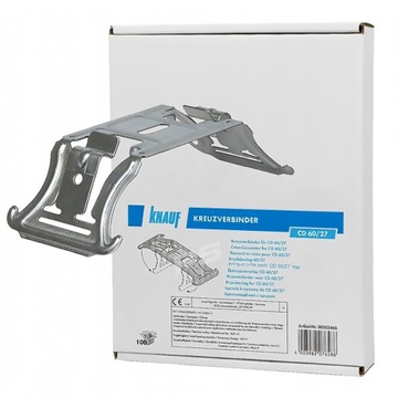Knauf - Łącznik krzyżowy 0.9mm zatrzaskowy 100szt