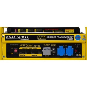 AGREGAT GENERATOR PRĄDOTWÓRCZY 3800W 7KM 230V AVR