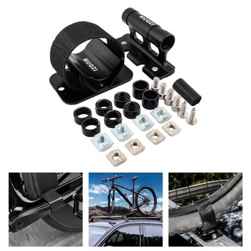 Bike Fork Lock Mount Racks Car Roof Rack Black