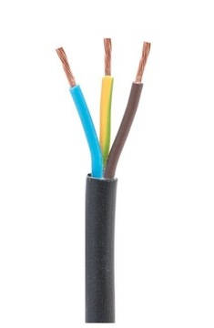 Przewód elektryczny linka OMY 3x0,75 czarny 1m