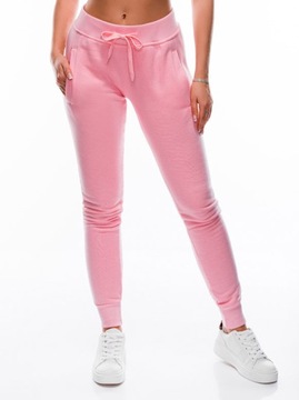 Spodnie damskie dresowe 001PLR pink M OUTLET edoti