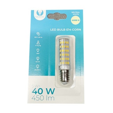 Żarówka LED E14 CORN 5W 4000K do lampki okapu