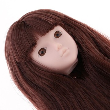 1/6 женская кукла BJD, лепка головы с каштановыми волосами