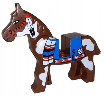 LEGO koń indianie western 4493c01px2 brązowy