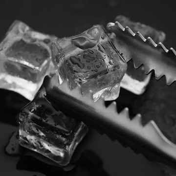 Metalowe szczypce do lodu barmańskie 17,5 cm