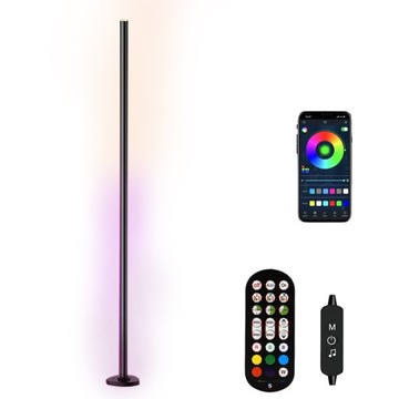 NAROŻNA LAMPA PODŁOGOWA,LAMPY PODŁOGOWE DO SALONU GIER ,LED RGB DO SYPIALNI
