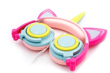 НАУШНИКИ СВЕТЯЩИЕСЯ, УШИ С ПОДСВЕТКОЙ, РОГ ЕДИНОРОГА