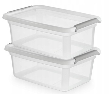 2 x POJEMNIK PUDEŁKO ORGANIZER Z POKRYWĄ 4,5 l