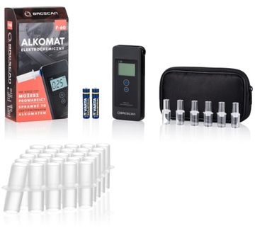 Alkomat BACSCAN F60 PRO + pokrowiec + ustniki 25