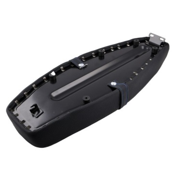 Стеганое сиденье черное + сине-черная прострочка Simson S50 S51 S70 DPR