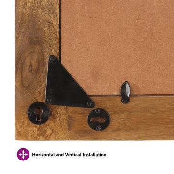 Зеркало, 70x50 см, массив манго и стекло.