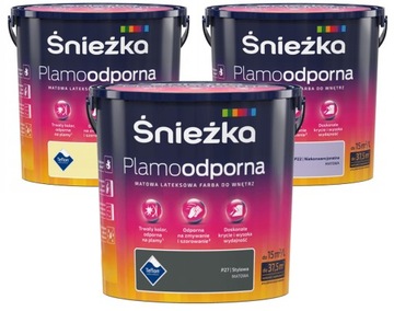 FARBA ŚNIEŻKA PLAMOODPORNA MATOWA ŚCIAN 2,5L MIX