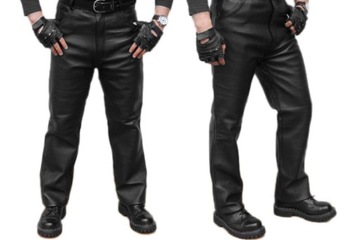 SPODNIE MOTOCYKLOWE SKÓRZANE + GRATIS 34