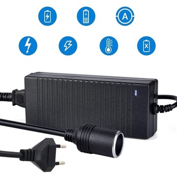 KONWERTER NAPIĘCIA 230V NA 12V ZASILACZ SAMOCHODOWY KONWERTER AC NA DC