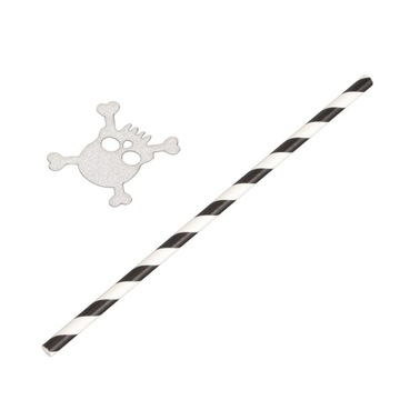 СОЛОМКА «ХЭЛЛОУИН ЧЕРЕП» 19,5см 50ШТ.