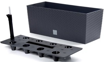 SKRZYNKA BALKONOWA 60CM ANTRACYT RATTAN SYSTEM NAWADNIANIA DRTC600-S433