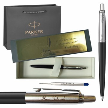PARKER DŁUGOPIS PREZENT JOTTER CZARNY Z NA KONIEC SZKOŁY DLA UCZNIA GRAWER