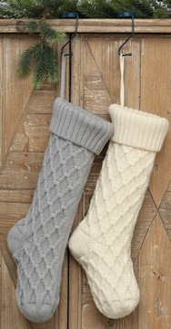 4шт Рождественские длинные вязаные носки