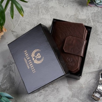 КОЖАНЫЙ КОШЕЛЕК ЖЕНСКИЙ С RFID-ЗАЩИТОЙ, КОРИЧНЕВЫЙ