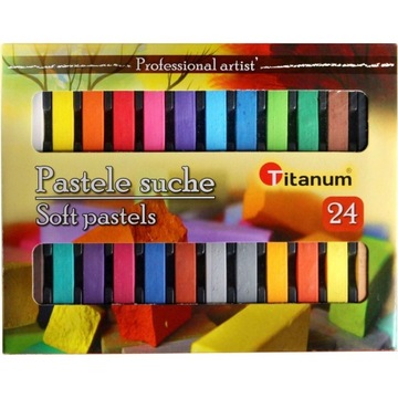 Pastele Suche Titanum 24 kolory kredki pastelowe