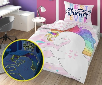 ДЕТСКОЕ ПОСТЕЛЬНОЕ СВЕТЯЩЕЕСЯ В ТЕМНОТЕ 140х200 UNICORN PONY UNICORN
