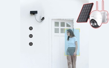 НАРУЖНАЯ СОЛНЕЧНАЯ IP-КАМЕРА WIFI ВРАЩАЮЩАЯСЯ БЕСПРОВОДНАЯ 5MPx КАРТА 32 ГБ