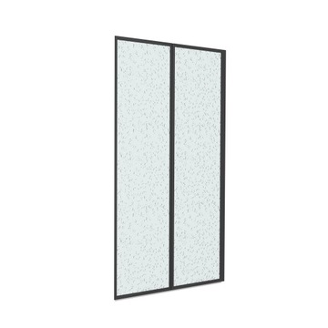PARAWAN NAWANNOWY 80 CM DWUCZĘŚCIOWY CZARNA RAMA