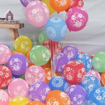 РАЗНОЦВЕТНЫЕ ШАРЫ С ЦВЕТОЧНЫМ ПРИНТОМ ЦВЕТОЧНЫЙ ШАР 6 шт.