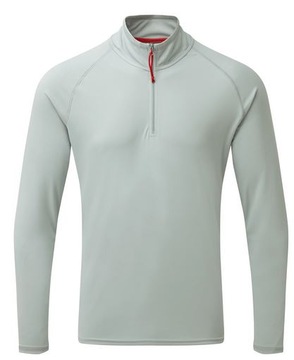 Męska koszulka techniczna Uv009 ze stójką L szara z kołnierzykiem bluzka