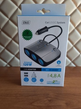 ROZGAŁĘŹNIK TRÓJNIK Z WYŁĄCZNIKAMI 12/24V 2X USB