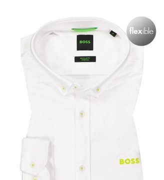 HUGO BOSS stylowa koszula regular fit WHITE L