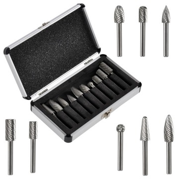 FREZY TRZPIENIOWE DO METALU 6mm 10el ZESTAW FREZÓW